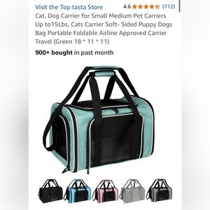 Soft-Sided Cat Carrier - Green